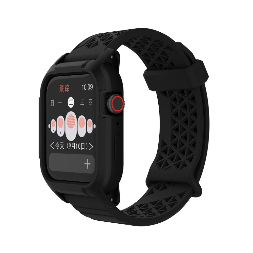  Apple Watch Series 5 44mm / Apple Watch 44mm Silikone Rem - Sort#serie_1