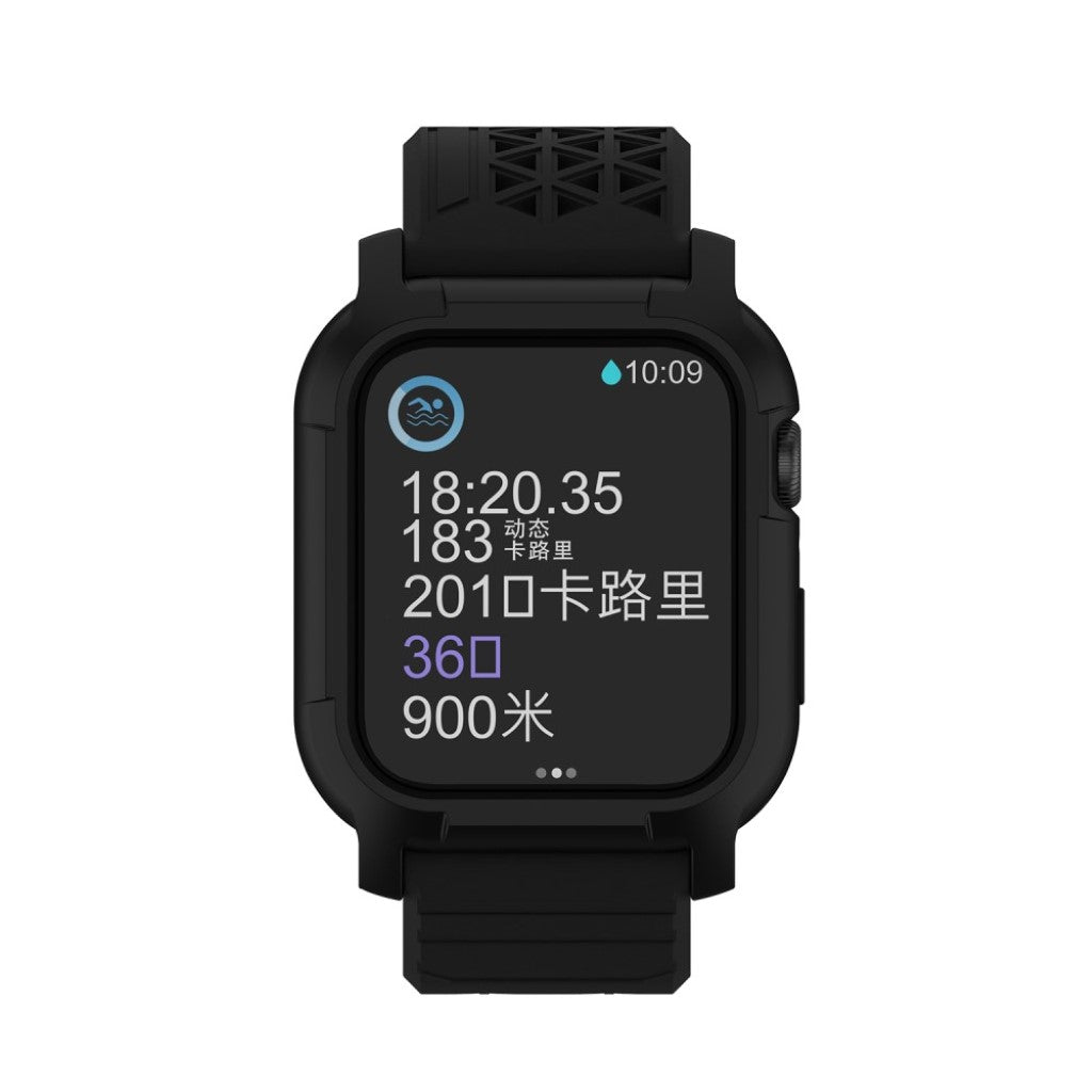  Apple Watch Series 5 44mm / Apple Watch 44mm Silikone Rem - Sort#serie_1