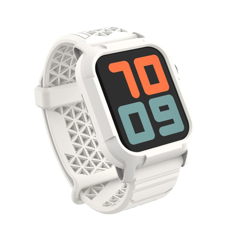  Apple Watch Series 5 44mm / Apple Watch 44mm Silikone Rem - Hvid#serie_2