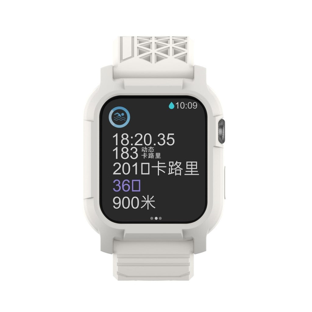  Apple Watch Series 5 44mm / Apple Watch 44mm Silikone Rem - Hvid#serie_2