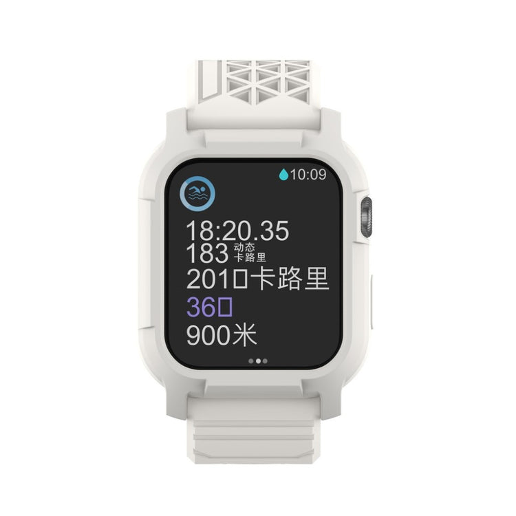 Apple Watch Series 5 44mm / Apple Watch 44mm Silikone Rem - Hvid#serie_2