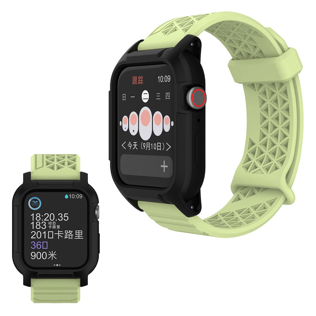  Apple Watch Series 5 44mm / Apple Watch 44mm Silikone Rem - Grøn#serie_7