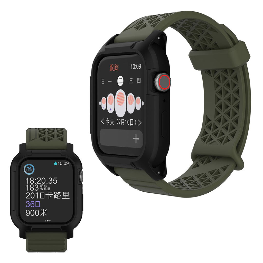  Apple Watch Series 5 44mm / Apple Watch 44mm Silikone Rem - Grøn#serie_8