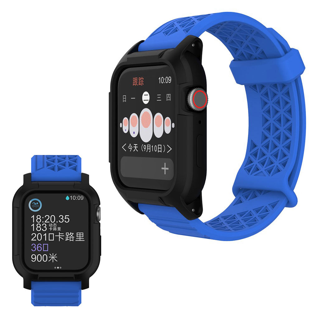  Apple Watch Series 5 44mm / Apple Watch 44mm Silikone Rem - Blå#serie_9