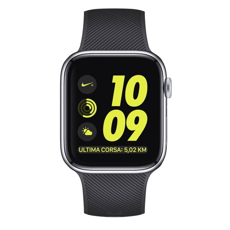 Rigtigt kønt Apple Watch Series 5 44mm Silikone Rem - Sort#serie_091