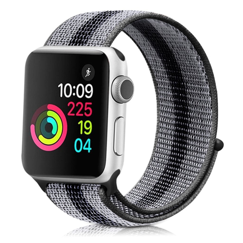 Vildt hårdfør Apple Watch Series 5 44mm Nylon Rem - Sort#serie_1