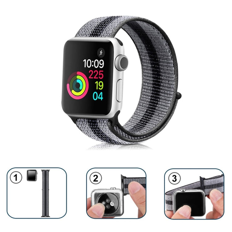 Vildt hårdfør Apple Watch Series 5 44mm Nylon Rem - Sort#serie_1