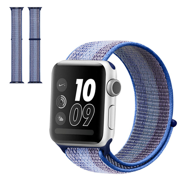 Vildt hårdfør Apple Watch Series 5 44mm Nylon Rem - Blå#serie_10