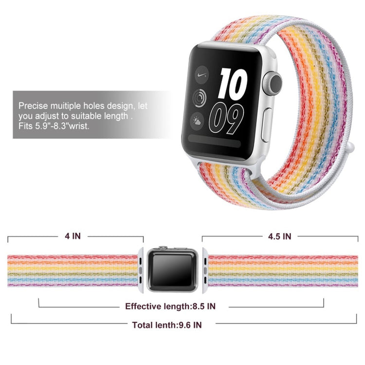 Vildt hårdfør Apple Watch Series 5 44mm Nylon Rem - Flerfarvet#serie_11