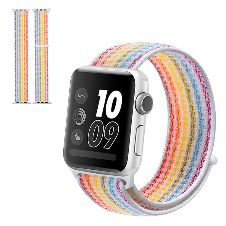 Vildt hårdfør Apple Watch Series 5 44mm Nylon Rem - Flerfarvet#serie_11