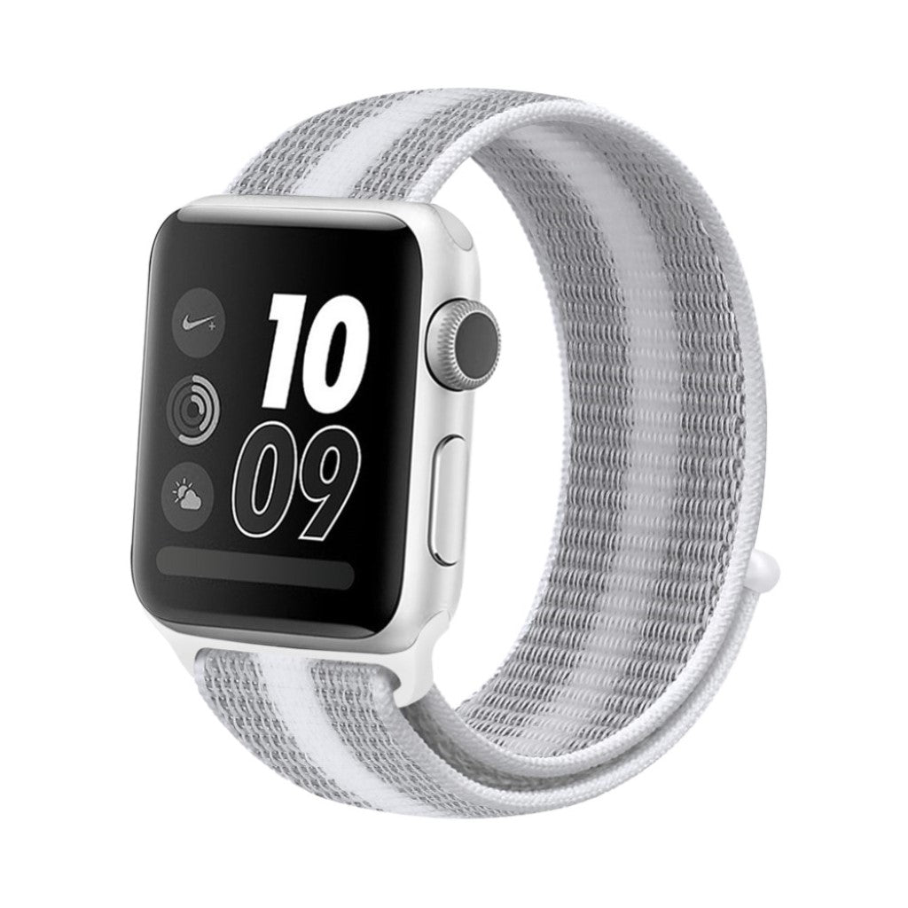 Vildt hårdfør Apple Watch Series 5 44mm Nylon Rem - Sølv#serie_2