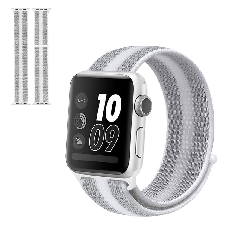 Vildt hårdfør Apple Watch Series 5 44mm Nylon Rem - Sølv#serie_2