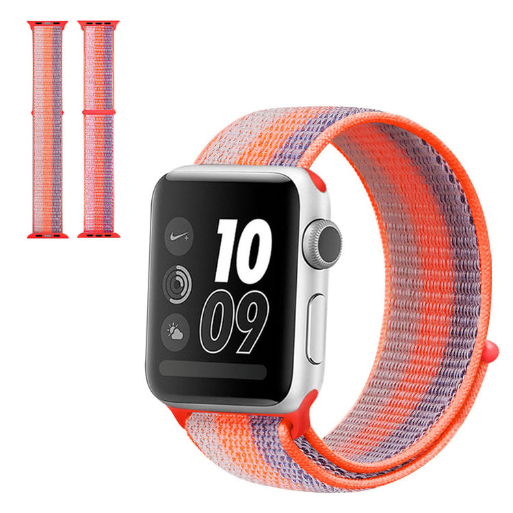 Vildt hårdfør Apple Watch Series 5 44mm Nylon Rem - Orange#serie_3