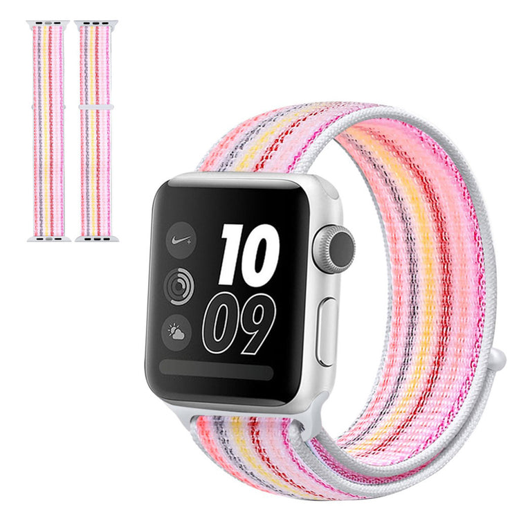 Vildt hårdfør Apple Watch Series 5 44mm Nylon Rem - Pink#serie_4