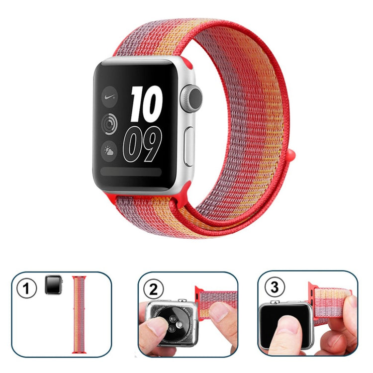 Vildt hårdfør Apple Watch Series 5 44mm Nylon Rem - Flerfarvet#serie_5