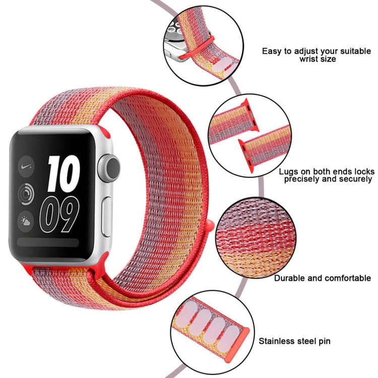 Vildt hårdfør Apple Watch Series 5 44mm Nylon Rem - Flerfarvet#serie_5