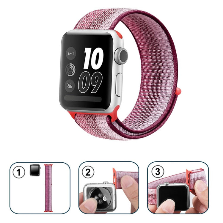 Vildt hårdfør Apple Watch Series 5 44mm Nylon Rem - Lilla#serie_6