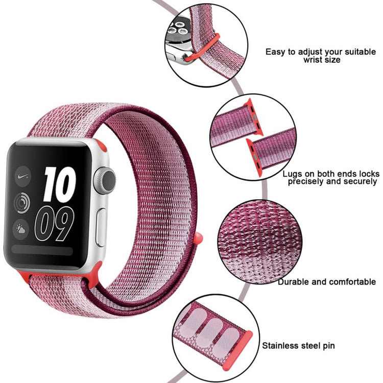 Vildt hårdfør Apple Watch Series 5 44mm Nylon Rem - Lilla#serie_6