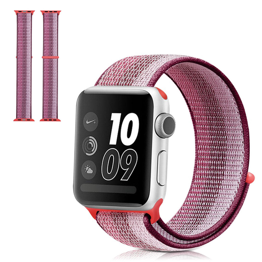 Vildt hårdfør Apple Watch Series 5 44mm Nylon Rem - Lilla#serie_6