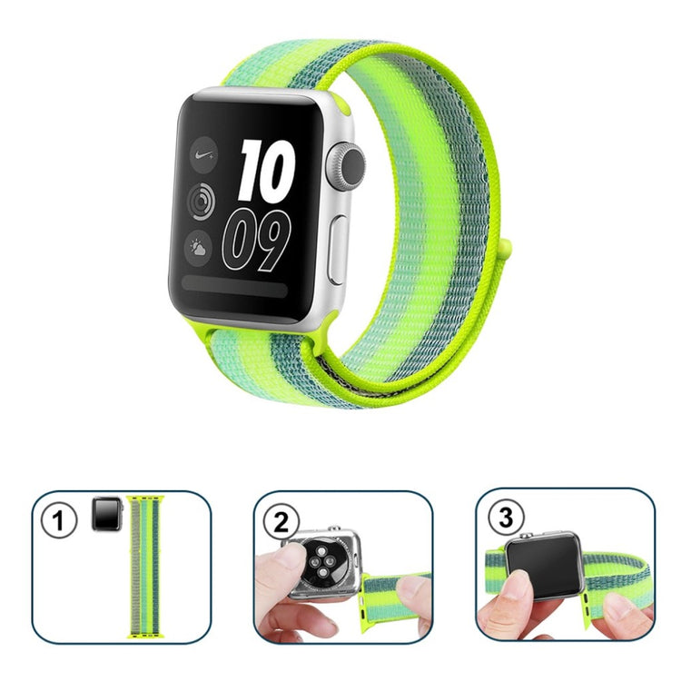 Vildt hårdfør Apple Watch Series 5 44mm Nylon Rem - Grøn#serie_7