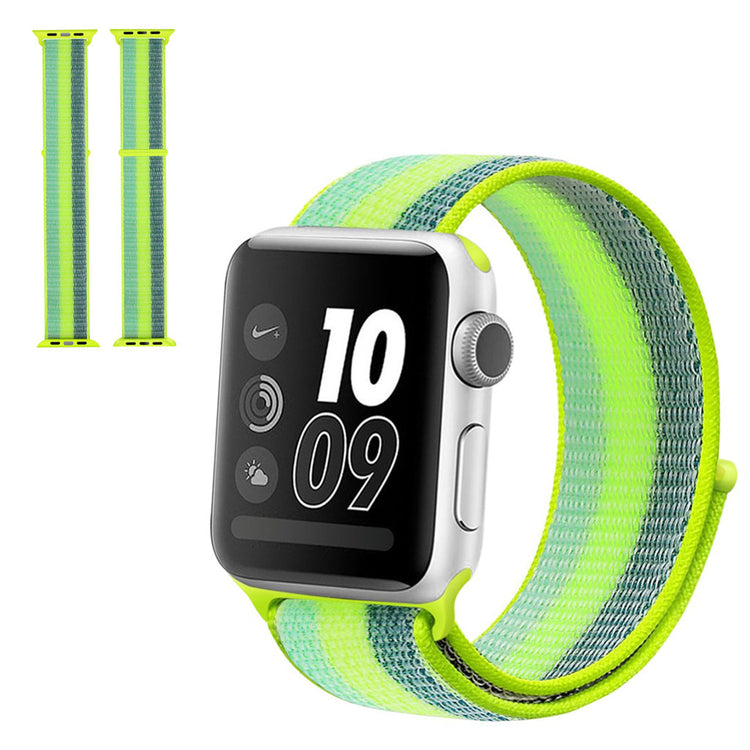 Vildt hårdfør Apple Watch Series 5 44mm Nylon Rem - Grøn#serie_7