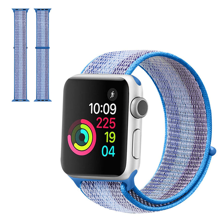 Vildt hårdfør Apple Watch Series 5 44mm Nylon Rem - Blå#serie_9