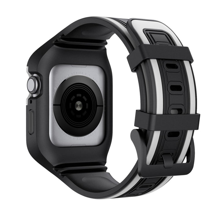 Helt vildt smuk Apple Watch Series 5 44mm Silikone Rem - Sort#serie_1