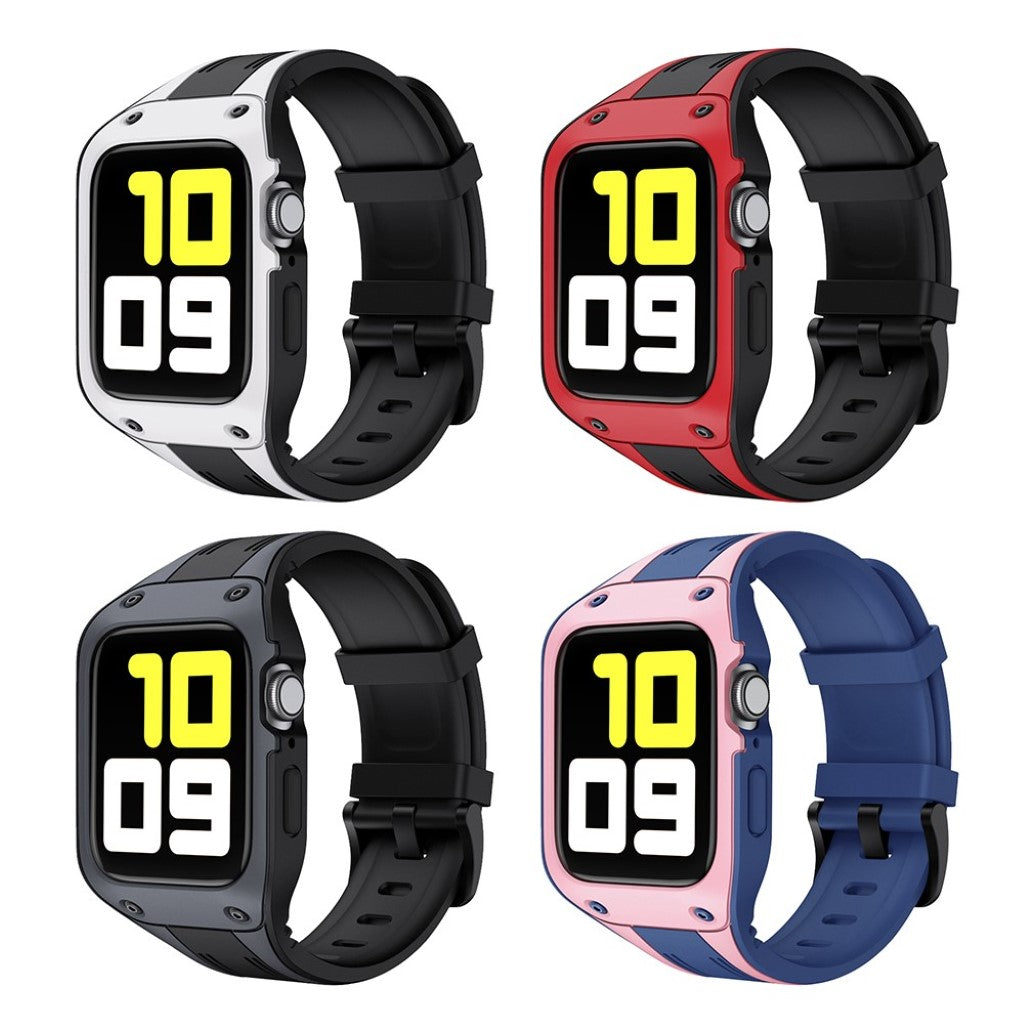 Helt vildt smuk Apple Watch Series 5 44mm Silikone Rem - Sort#serie_1