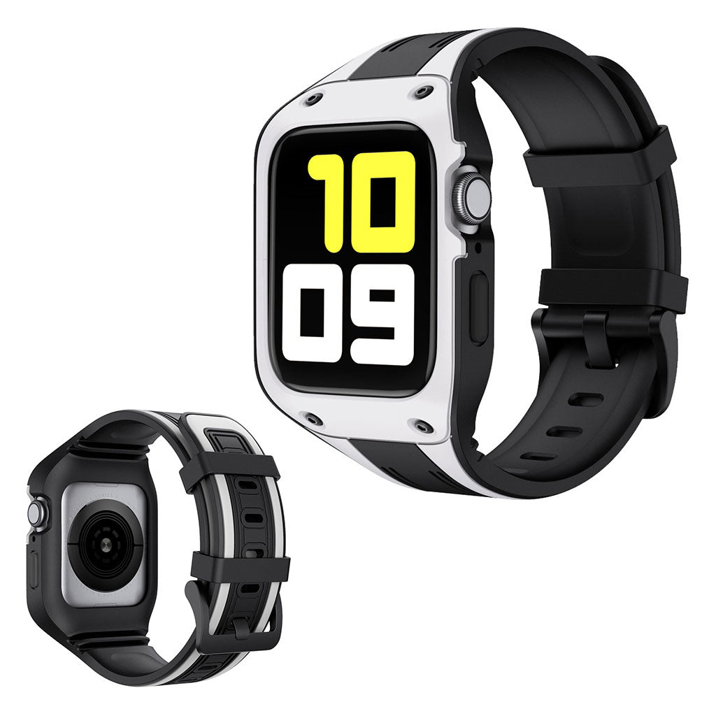 Helt vildt smuk Apple Watch Series 5 44mm Silikone Rem - Sort#serie_1