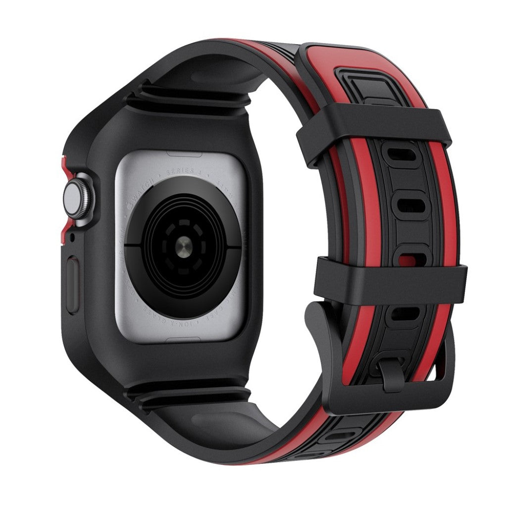 Helt vildt smuk Apple Watch Series 5 44mm Silikone Rem - Rød#serie_2