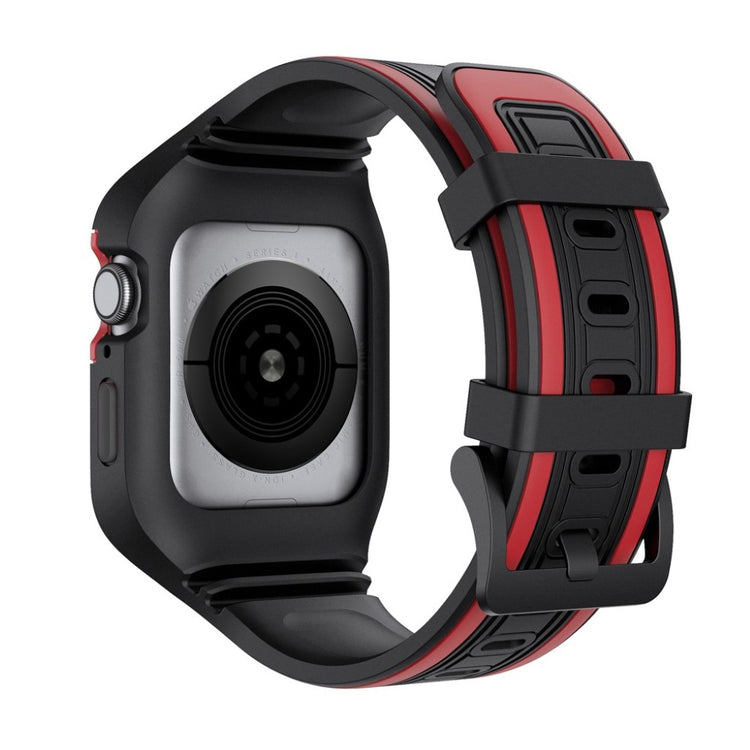 Helt vildt smuk Apple Watch Series 5 44mm Silikone Rem - Rød#serie_2