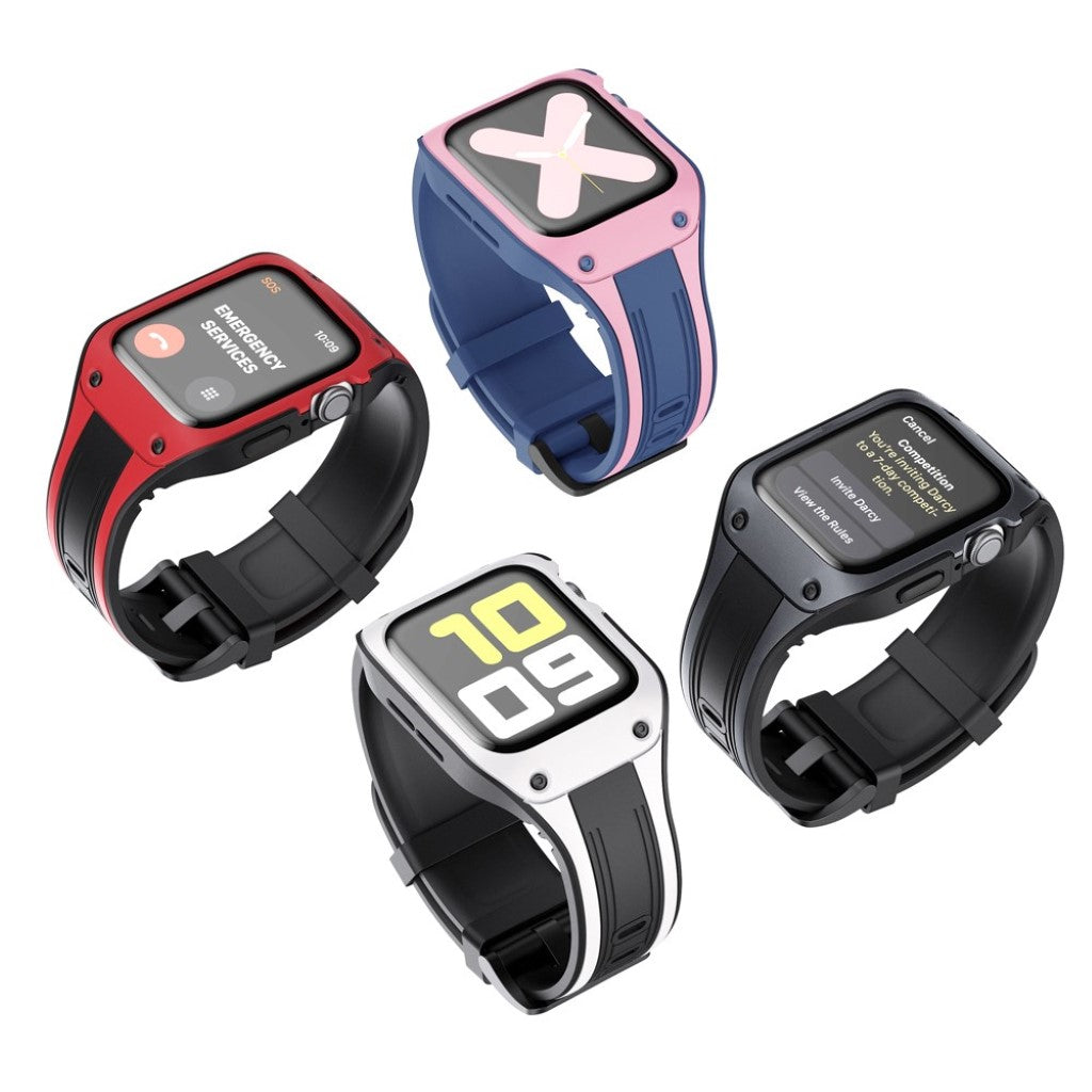 Helt vildt smuk Apple Watch Series 5 44mm Silikone Rem - Rød#serie_2