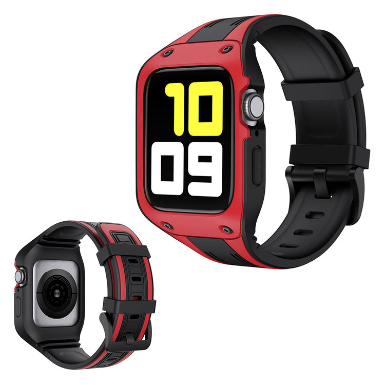 Helt vildt smuk Apple Watch Series 5 44mm Silikone Rem - Rød#serie_2