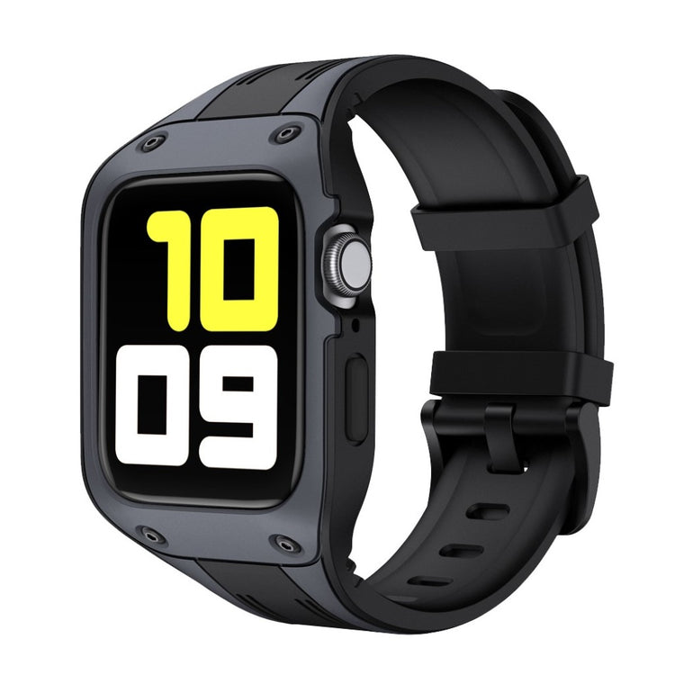 Helt vildt smuk Apple Watch Series 5 44mm Silikone Rem - Sort#serie_3