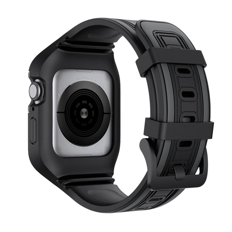 Helt vildt smuk Apple Watch Series 5 44mm Silikone Rem - Sort#serie_3
