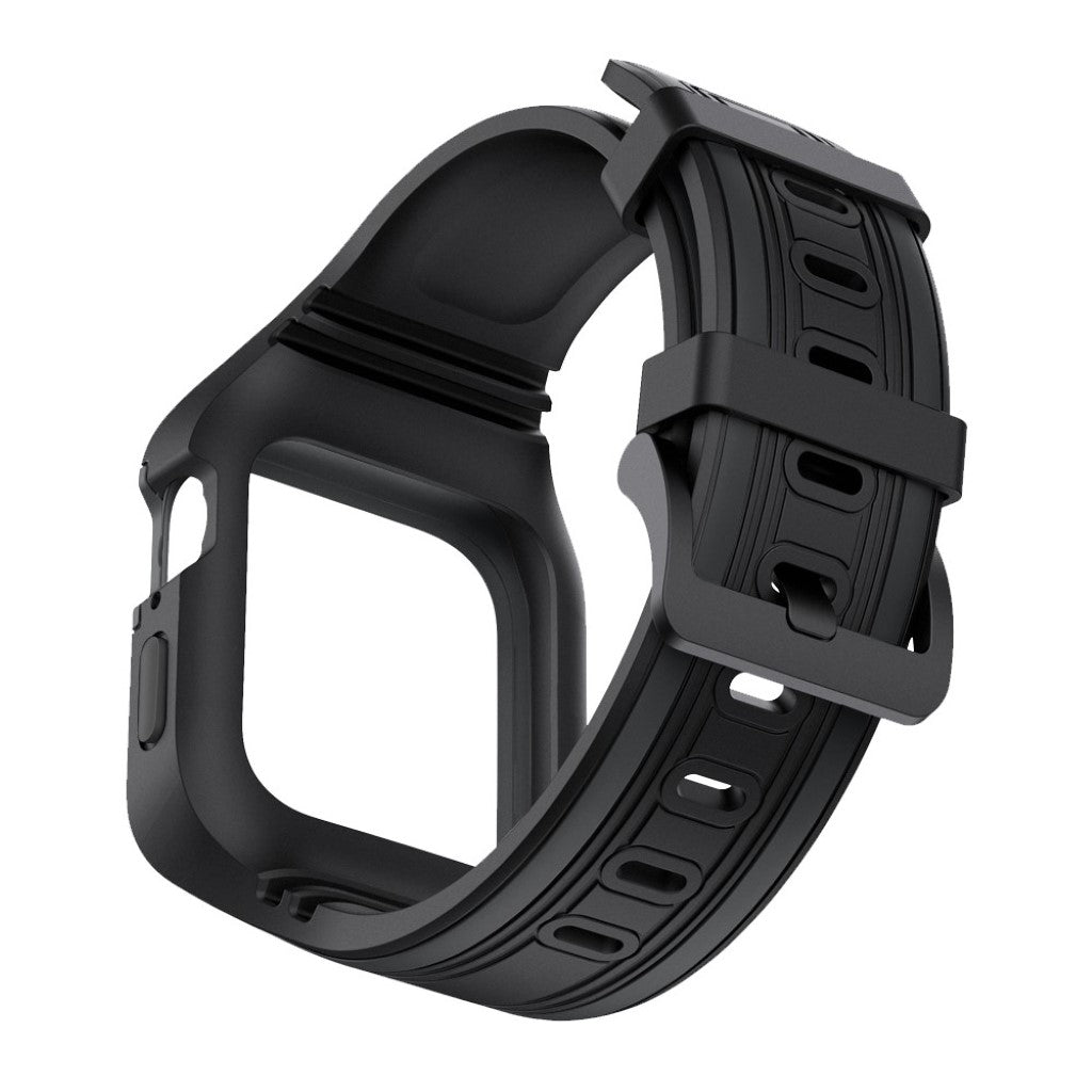 Helt vildt smuk Apple Watch Series 5 44mm Silikone Rem - Sort#serie_3