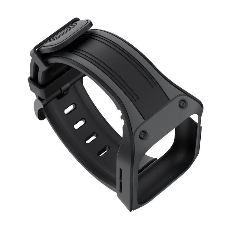 Helt vildt smuk Apple Watch Series 5 44mm Silikone Rem - Sort#serie_3