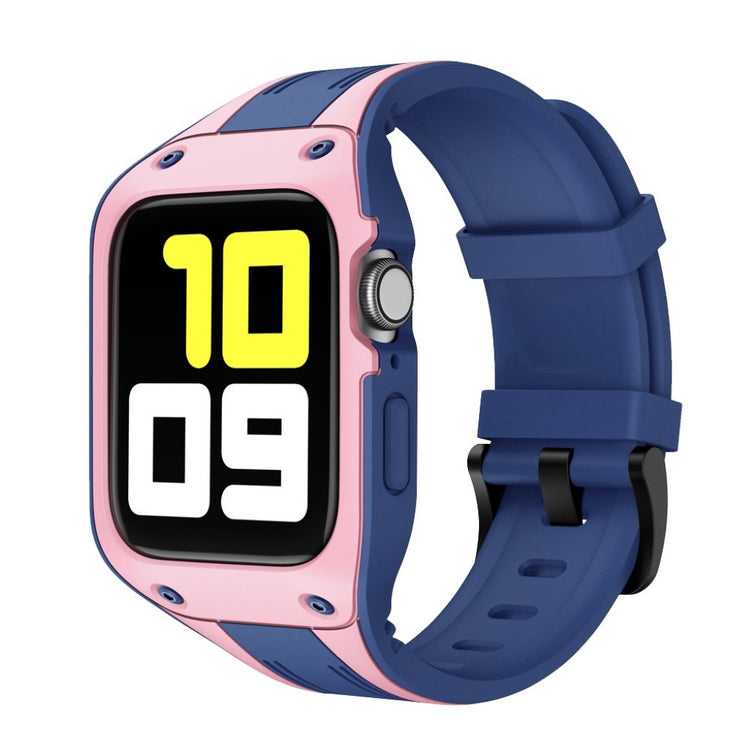 Helt vildt smuk Apple Watch Series 5 44mm Silikone Rem - Blå#serie_4