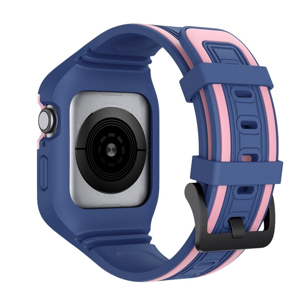 Helt vildt smuk Apple Watch Series 5 44mm Silikone Rem - Blå#serie_4