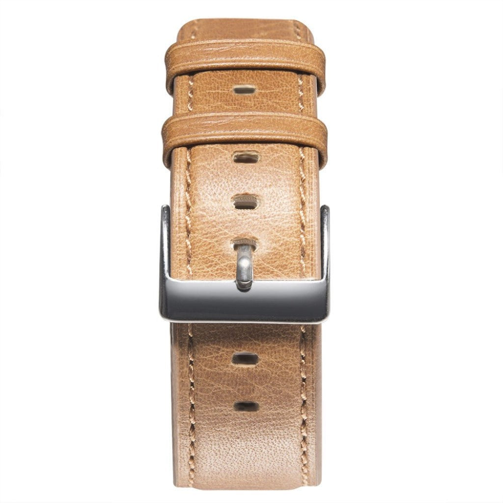 Meget hårdfør Apple Watch Series 5 44mm Ægte læder Rem - Brun#serie_2