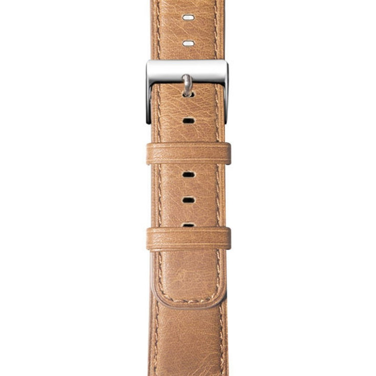 Meget hårdfør Apple Watch Series 5 44mm Ægte læder Rem - Brun#serie_2