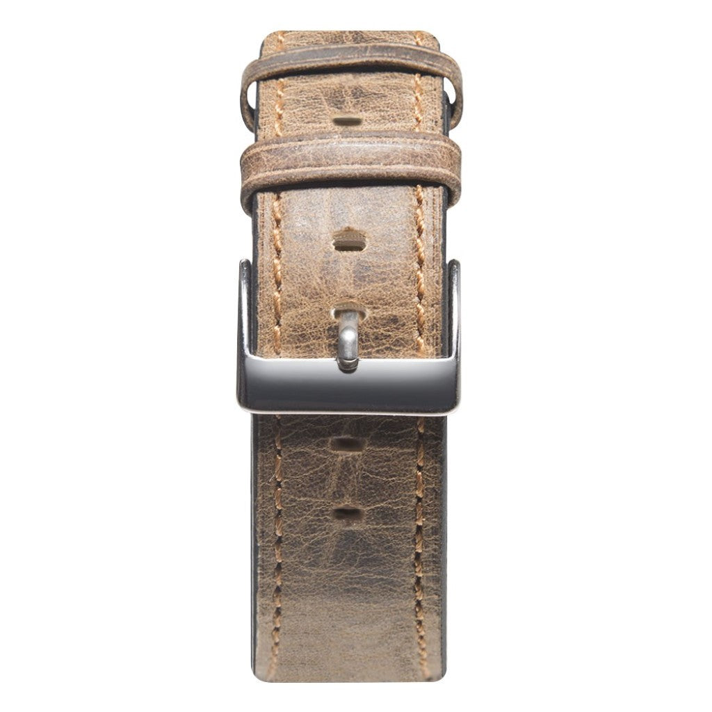 Meget hårdfør Apple Watch Series 5 44mm Ægte læder Rem - Brun#serie_3