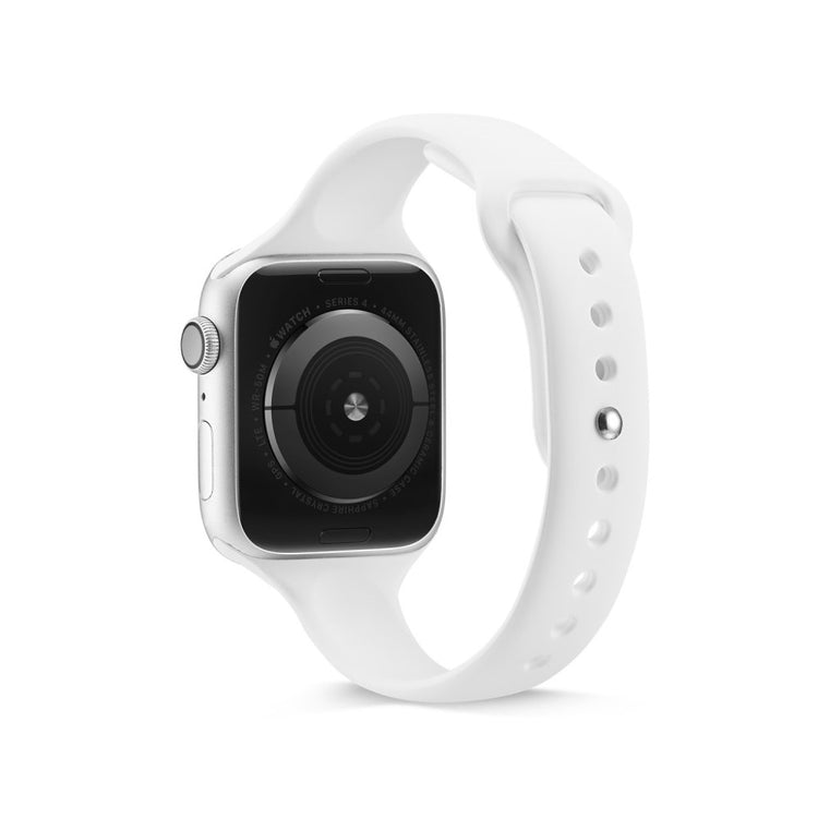 Apple Watch Series 5 44mm / Apple Watch 44mm Silikone Rem - Hvid#serie_2