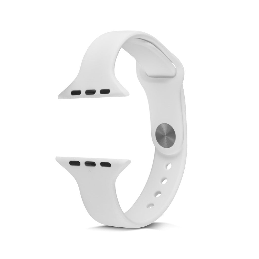  Apple Watch Series 5 44mm / Apple Watch 44mm Silikone Rem - Hvid#serie_2