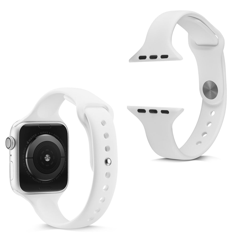  Apple Watch Series 5 44mm / Apple Watch 44mm Silikone Rem - Hvid#serie_2