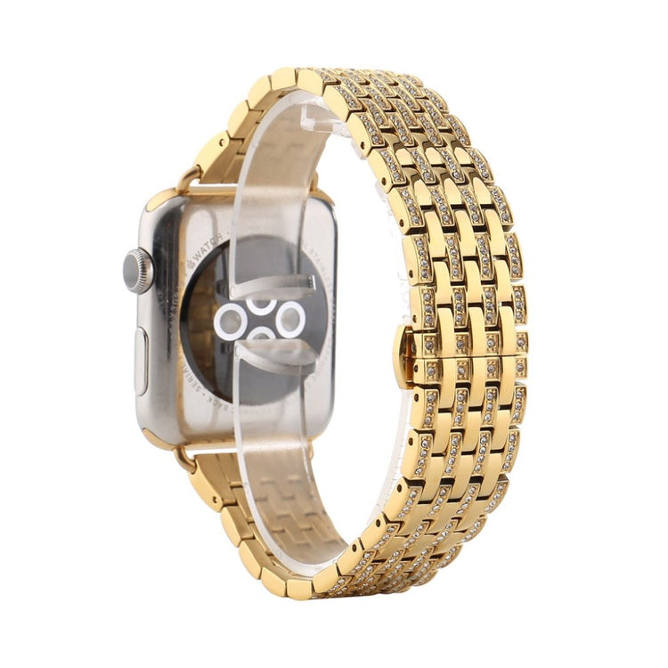  Apple Watch Series 5 44mm / Apple Watch 44mm Metal og Rhinsten Rem - Guld#serie_2