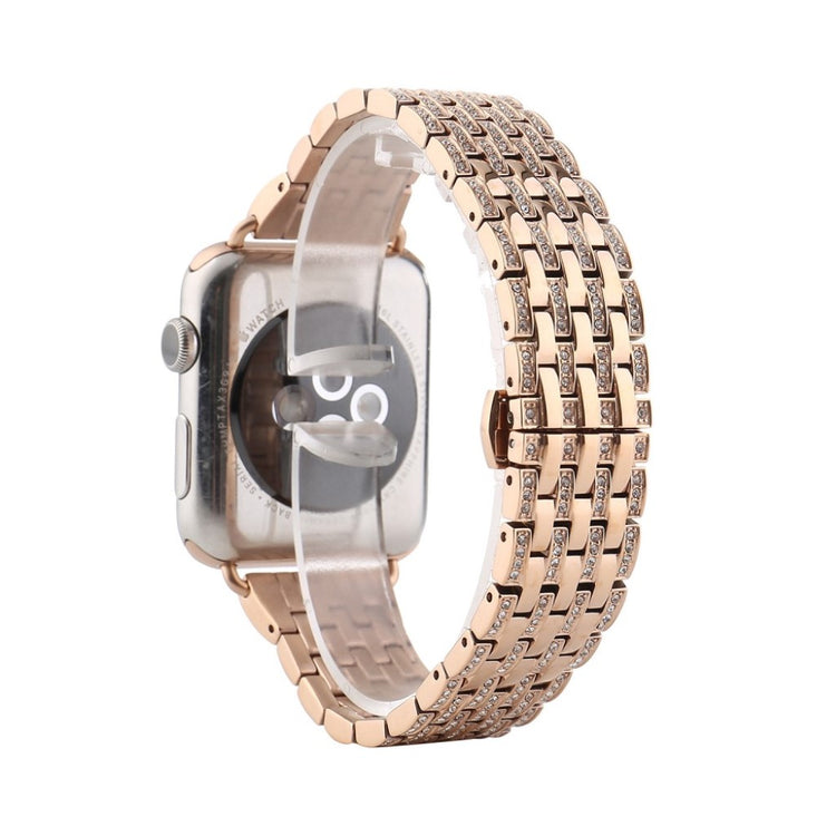  Apple Watch Series 5 44mm / Apple Watch 44mm Metal og Rhinsten Rem - Pink#serie_3