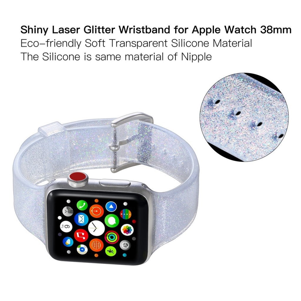 Vildt rart Universal Apple Silikone Rem - Sølv#serie_1