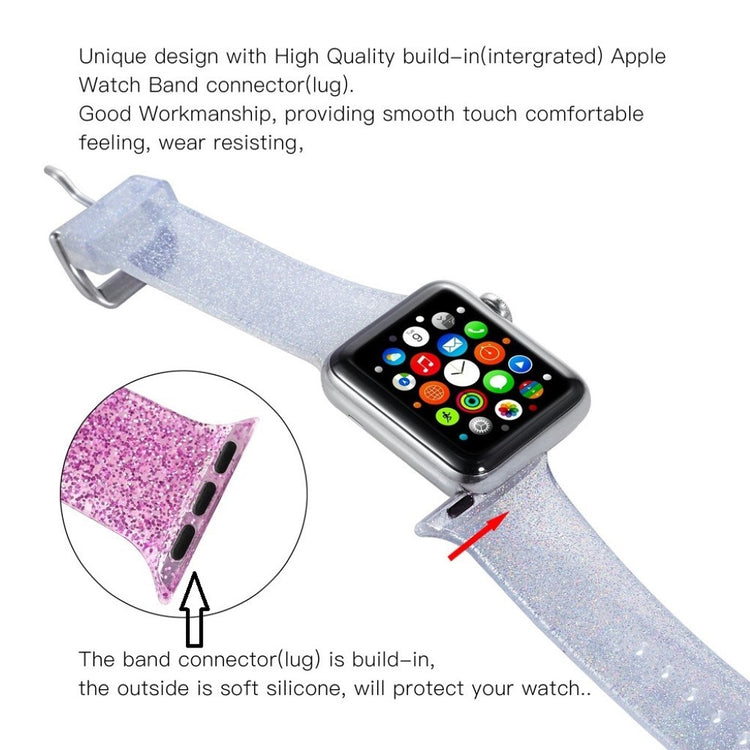 Vildt rart Universal Apple Silikone Rem - Sølv#serie_1