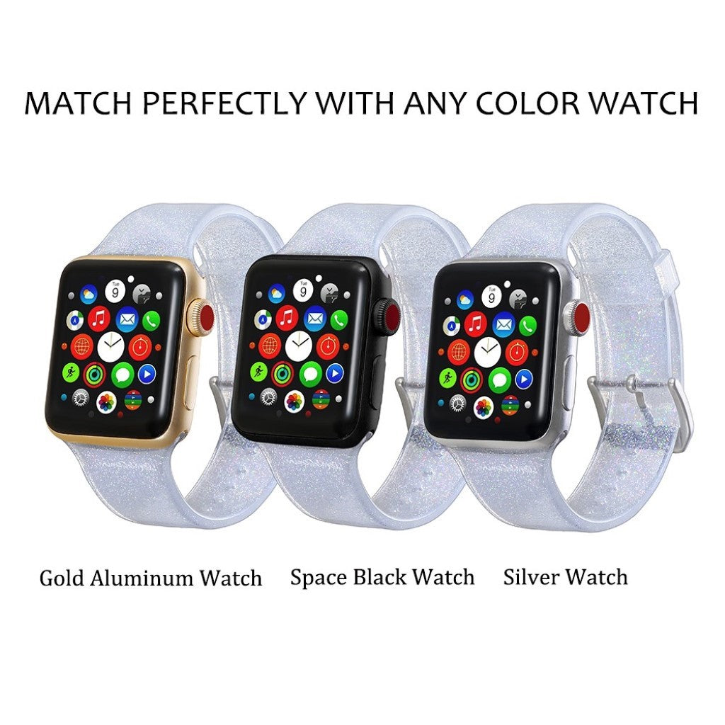 Vildt rart Universal Apple Silikone Rem - Sølv#serie_1